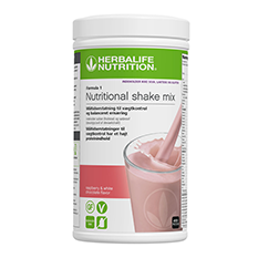 Herbalife formula 1 shake - free from - hindbær og hvis chokolade